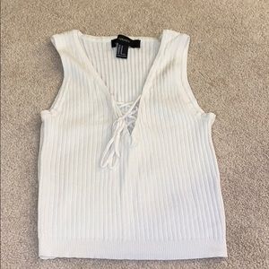Forever 21 Lace up sweater crop top (US medium)